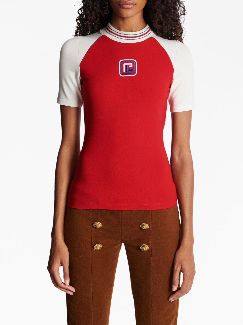 Balmain PB embroidered short-sleeve T-shirt - Image 4