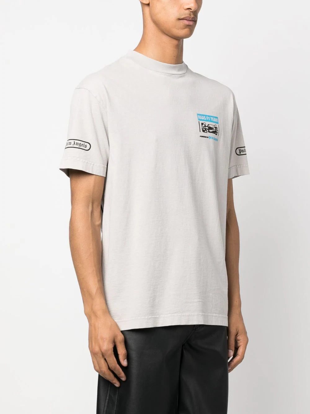 Palm Angels x Haas MoneyGram Team Monaco-print T-shirt - Image 4