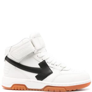 Off-White Out of Office logo-patch leather sneakers