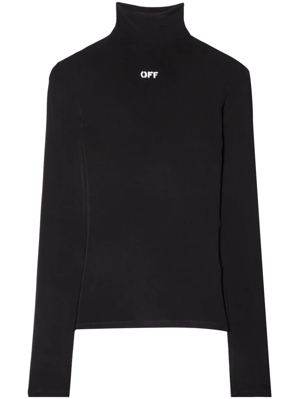 Off-White logo-print long-sleeve top