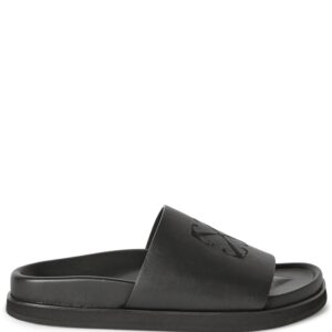 Off-White Cloud Arrow-embroidered leather sliders