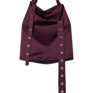 Off-White open-back halterneck belted top