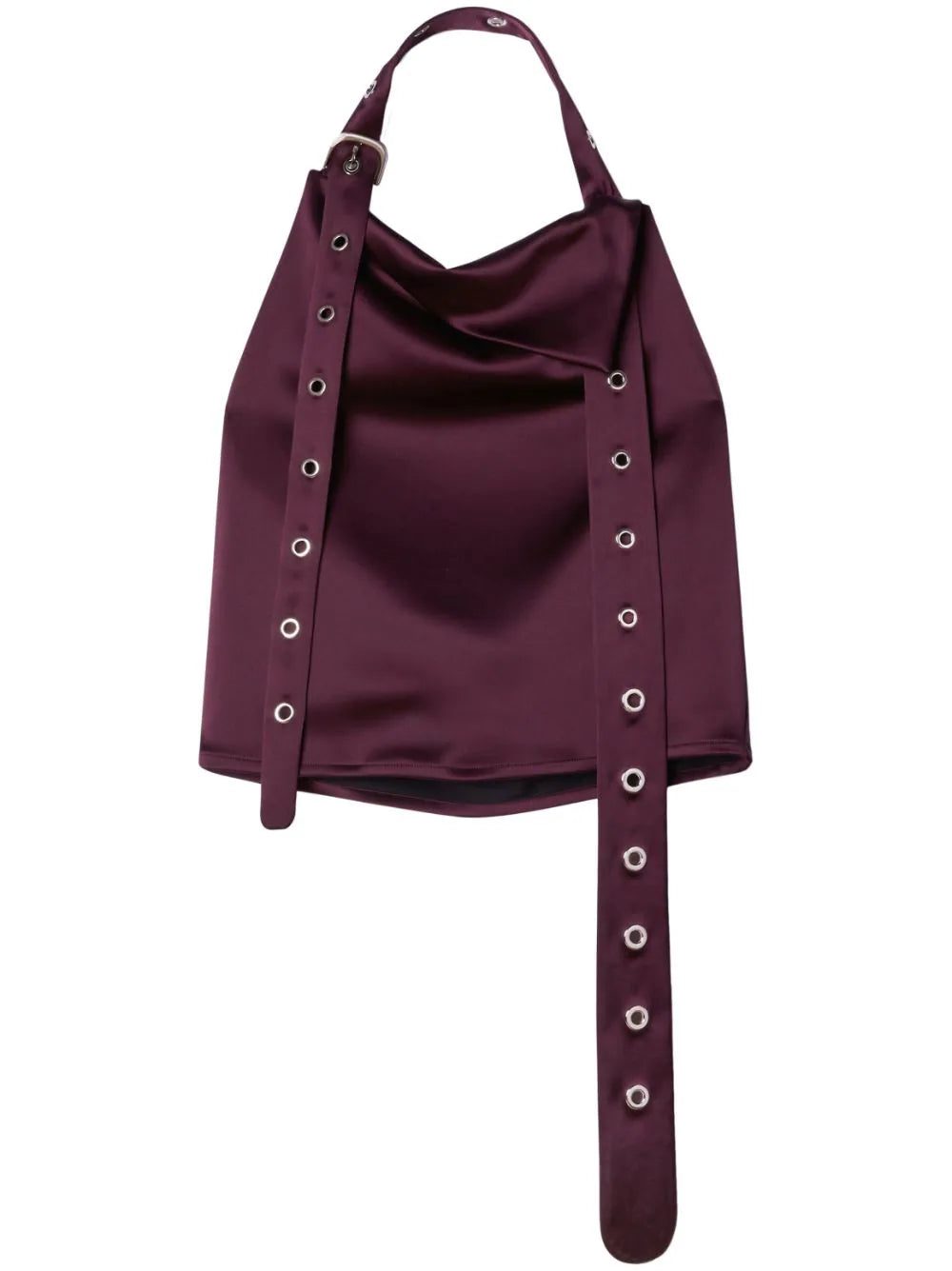 Off-White open-back halterneck belted top