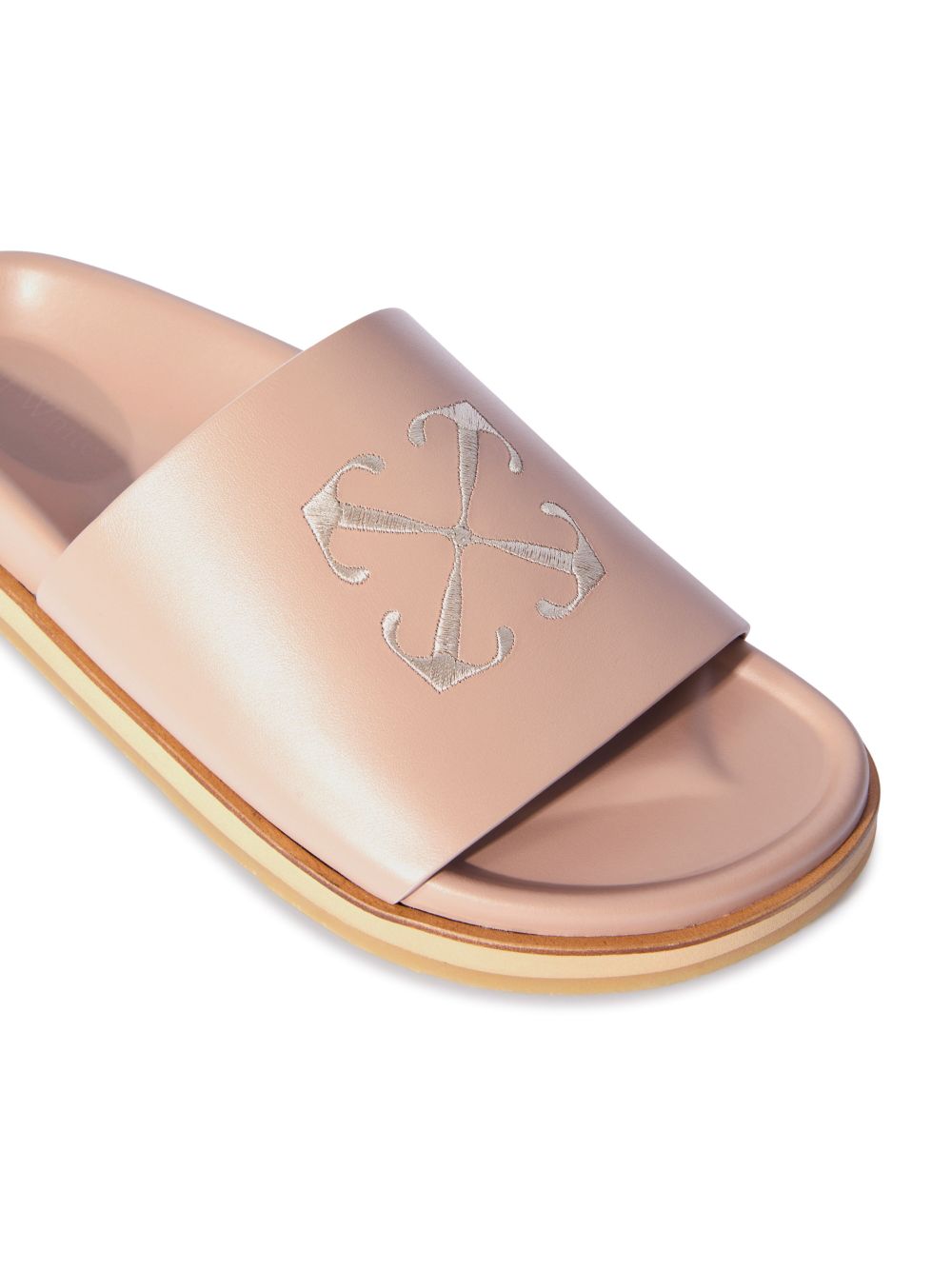 Off-White Cloud Arrow-embroidered leather sliders - Image 5