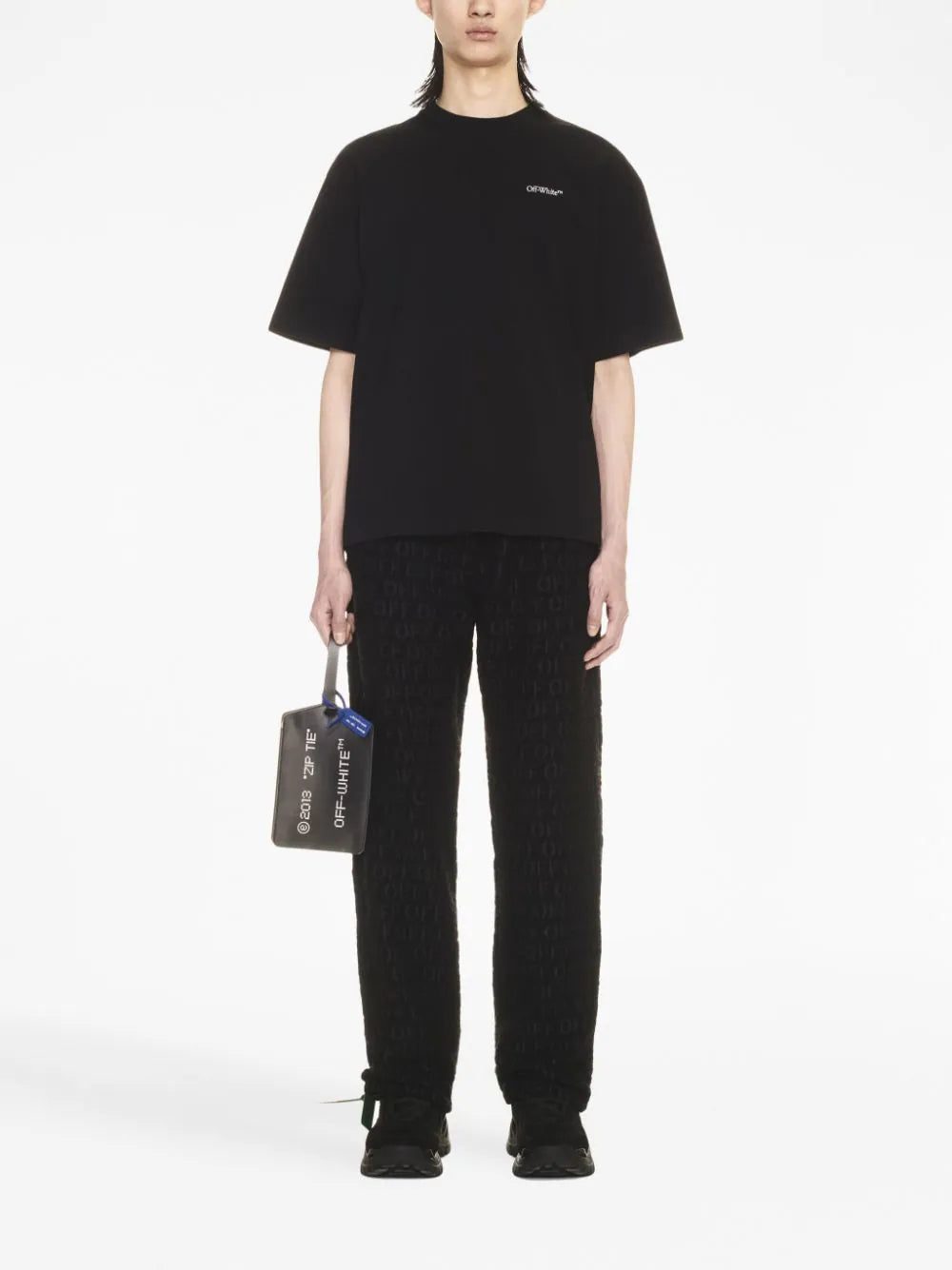 Off-White Scratch-print stretch-cotton T-shirt - Image 2