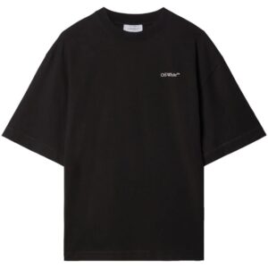 Off-White  Scratch-print stretch-cotton T-shirt