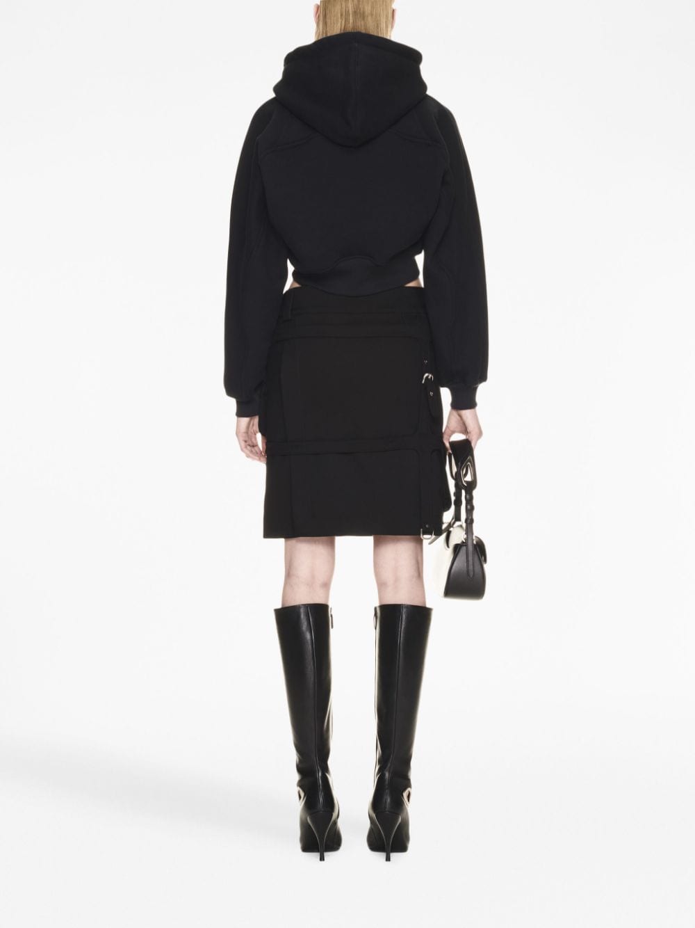 Off-White logo-print cropped hoodie - Image 4