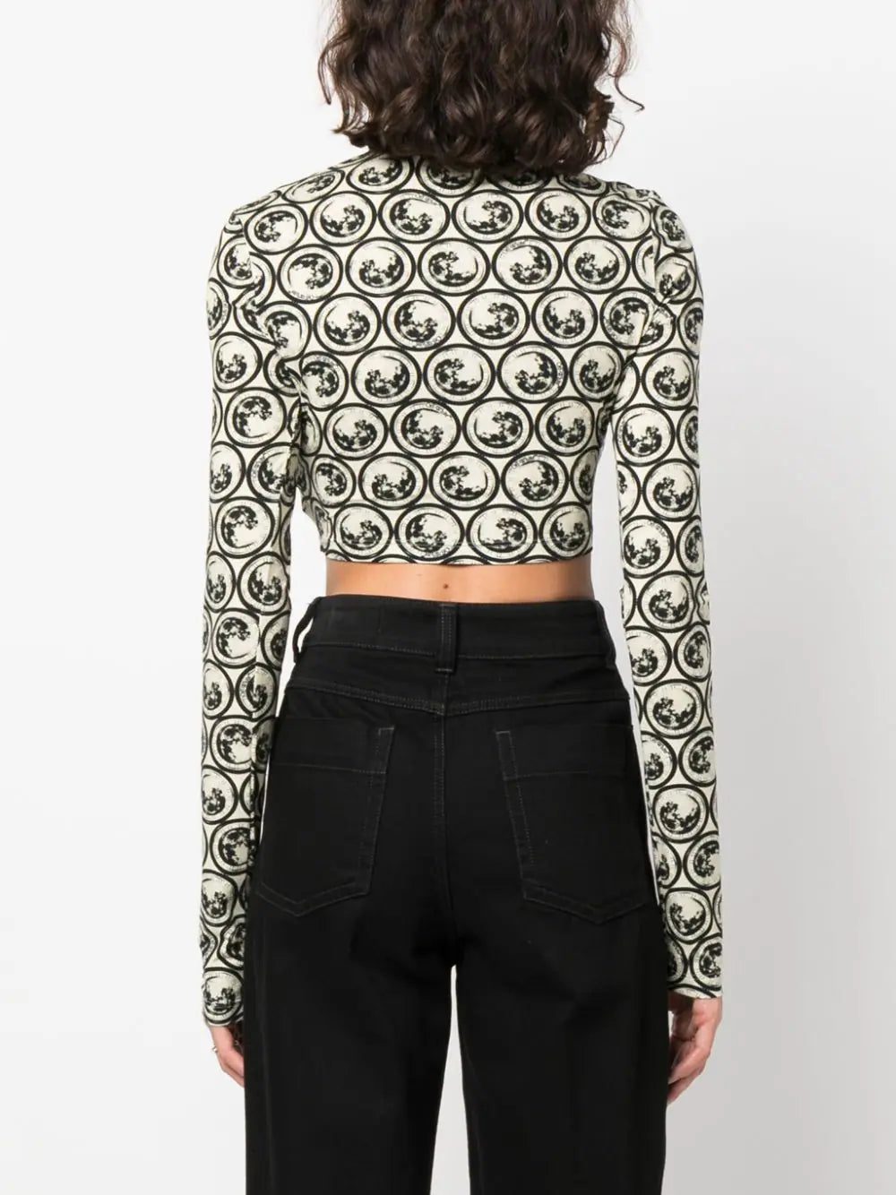 Off-White moon-print cropped top - Image 4