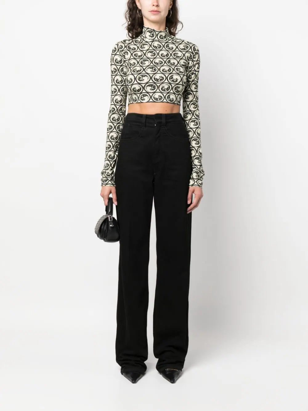 Off-White moon-print cropped top - Image 2