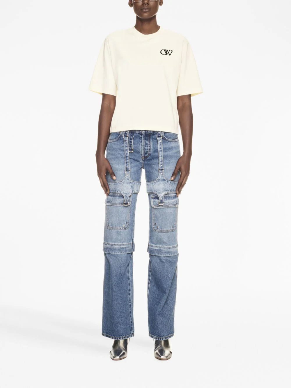 Off-White OW-print cotton T-shirt - Image 2