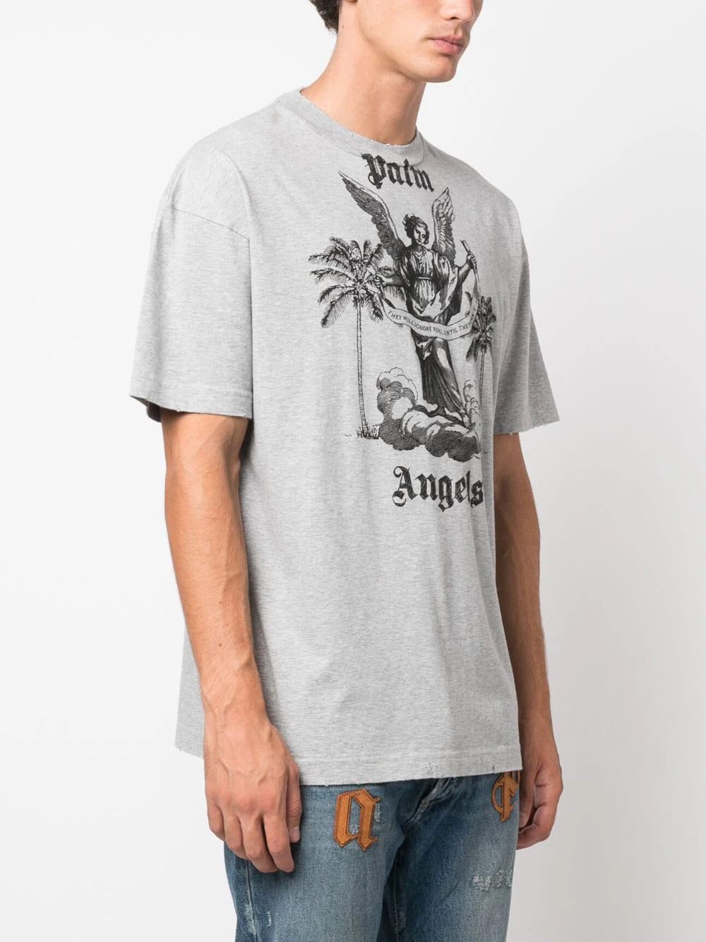 Palm Angels University logo-print T-shirt - Image 3