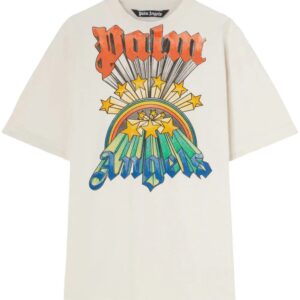 Palm Angels  rainbow-graphic crew-neck T-shirt.