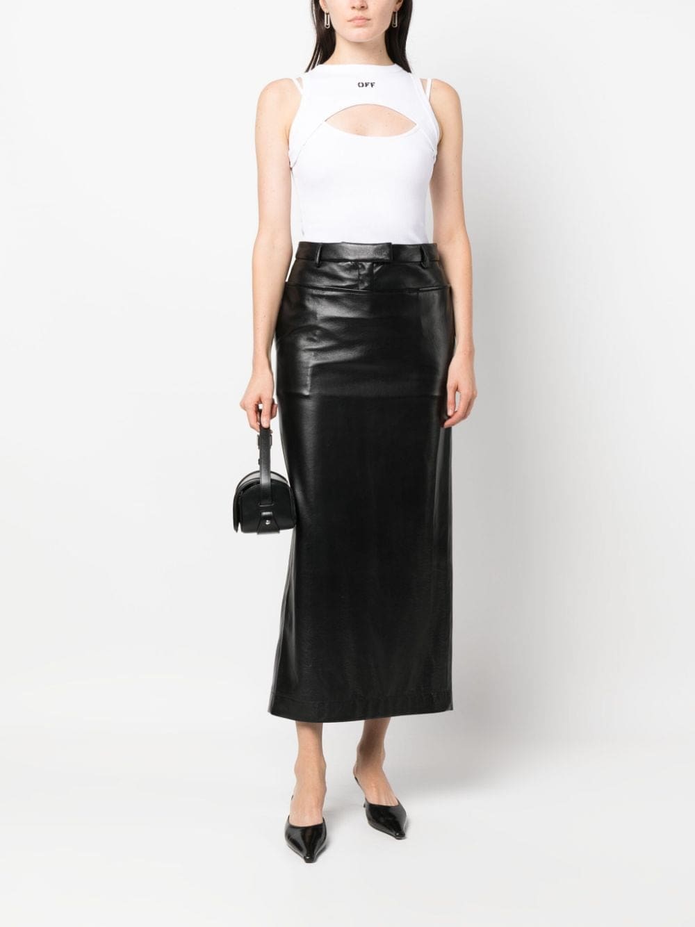 Off-White logo-print cut-out tank top - Image 2