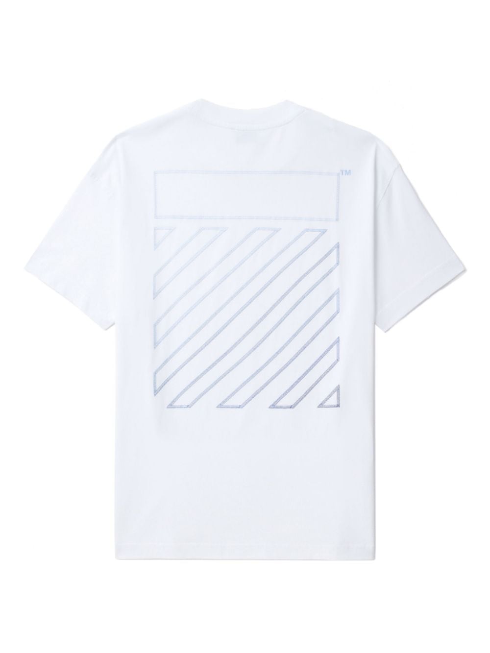 Off-White Diag-stripe embroidered cotton T-shirt - Image 5