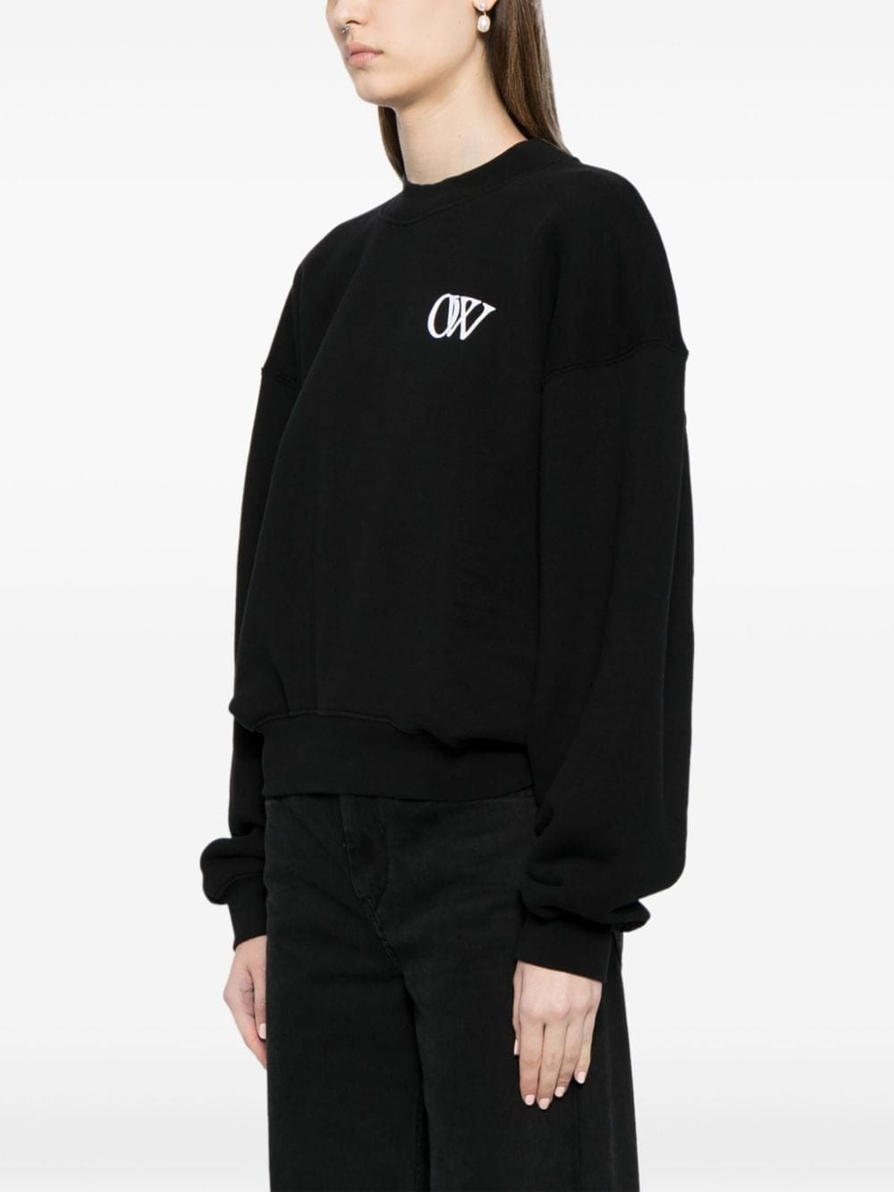Off-White OW logo-print cotton sweatshirt - Image 3