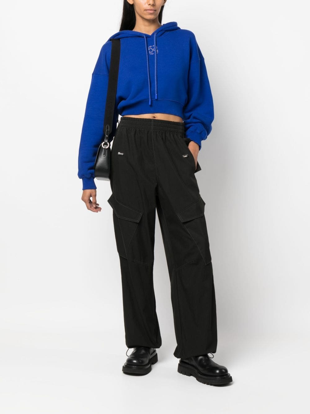 Off-White Arrows-motif cropped cotton sweatshirt - Image 2