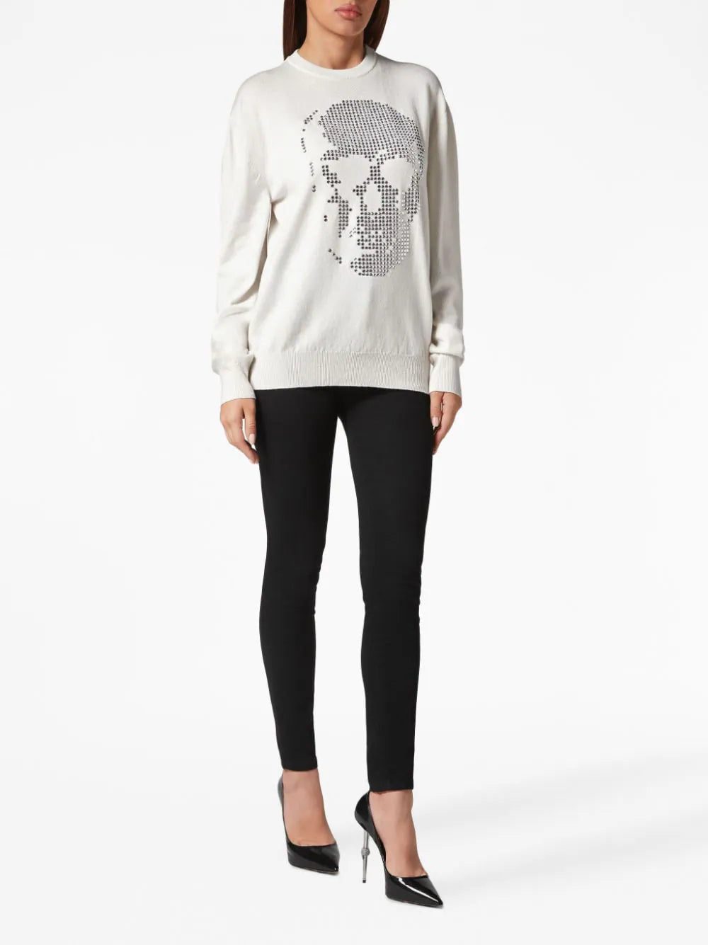Philipp Plein skull-motif crystal-embellished sweatshirt - Image 2