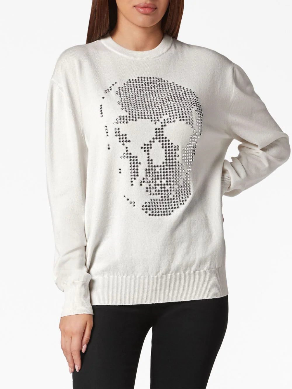 Philipp Plein skull-motif crystal-embellished sweatshirt - Image 3