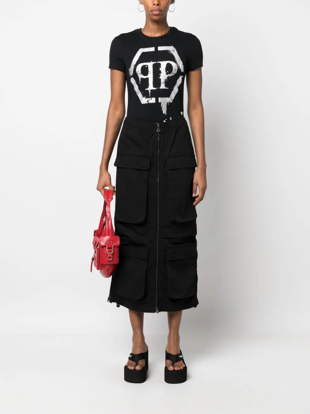 Philipp Plein crystal-embellished logo T-shirt - Image 2