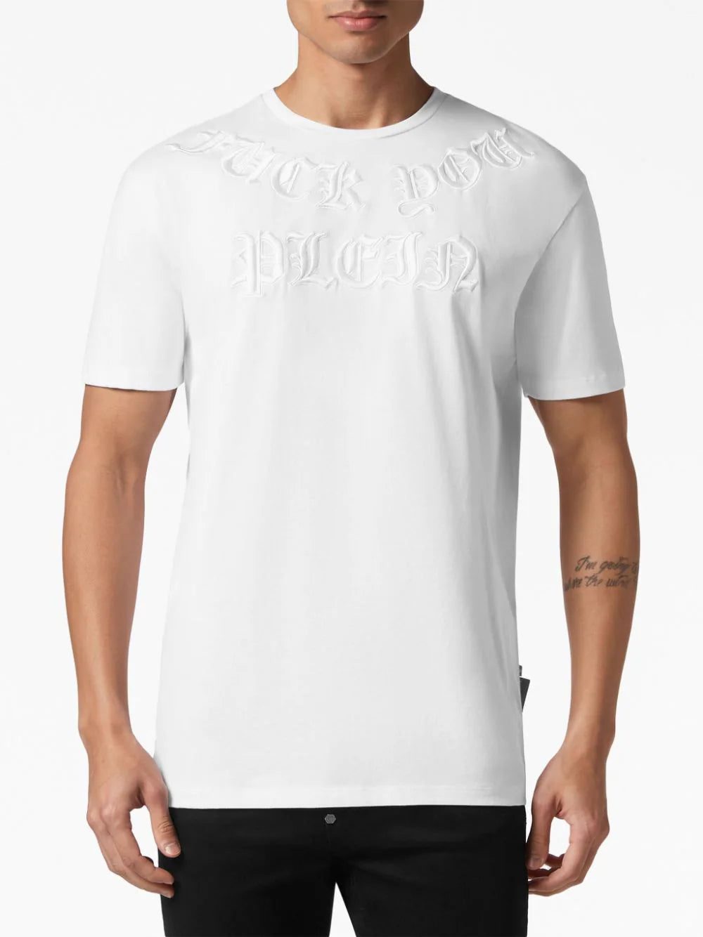 Philipp Plein Gothic logo-embossed T-shirt - Image 3