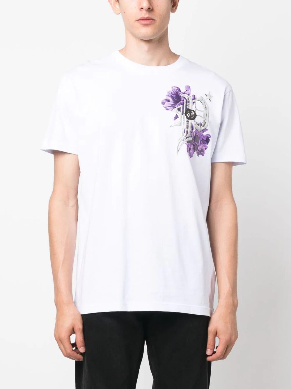 Philipp Plein floral-print cotton T-shirt - Image 3