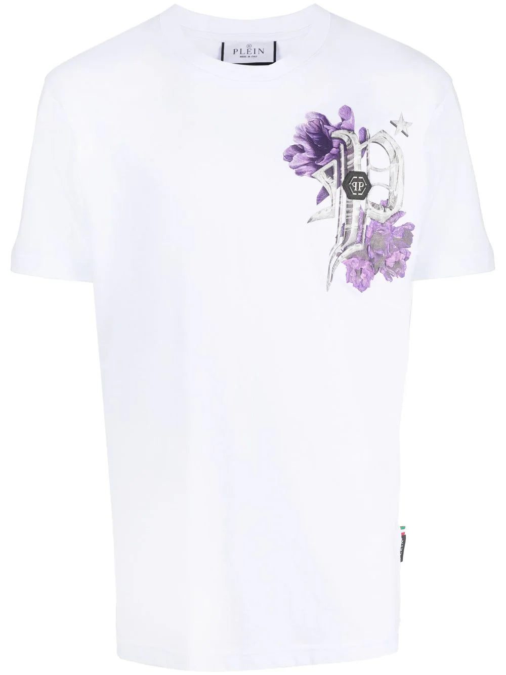 Philipp Plein floral-print cotton T-shirt