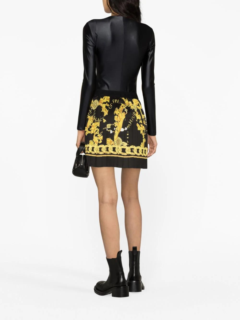 Versace Jeans Couture logo-print pleated miniskirt - Image 4