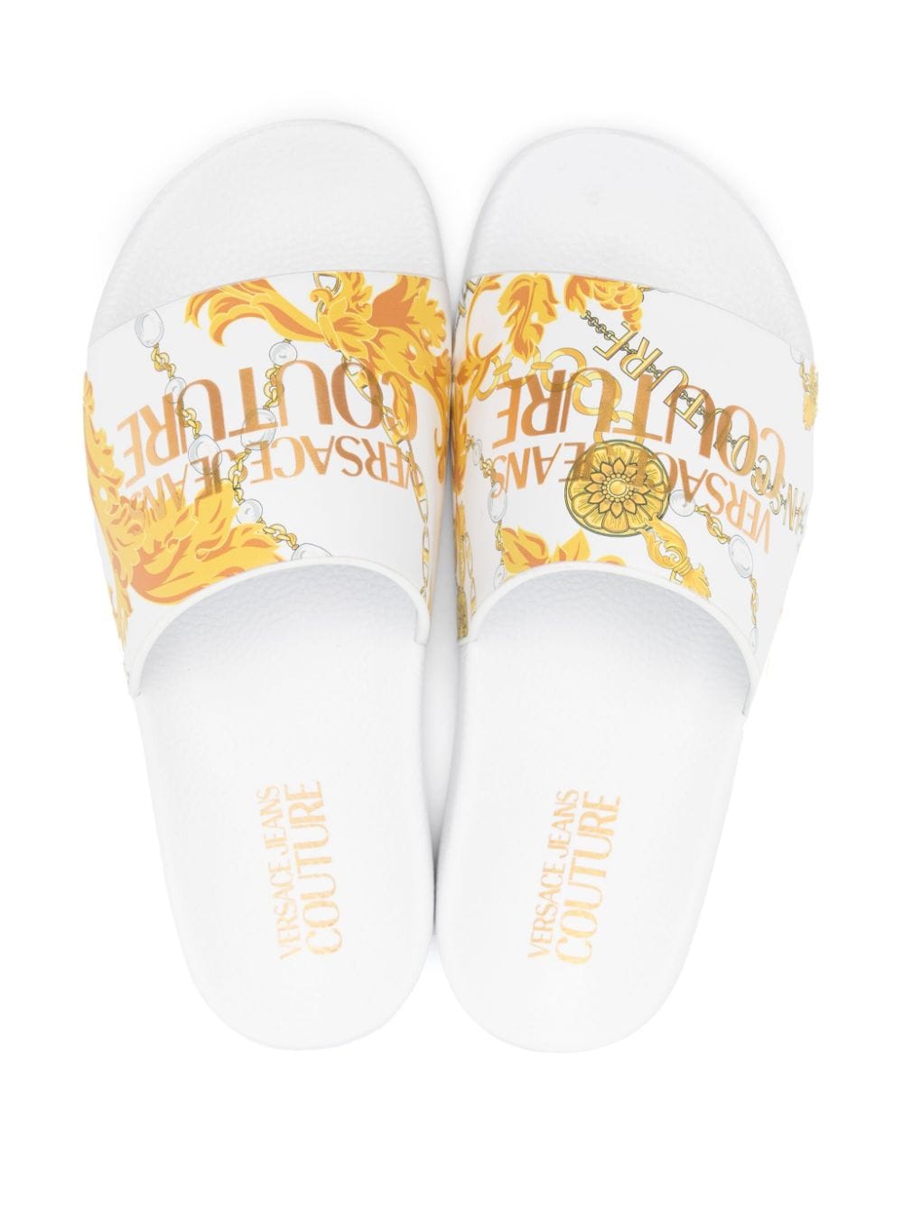Versace Jeans Couture logo-print open-toe slides - Image 4