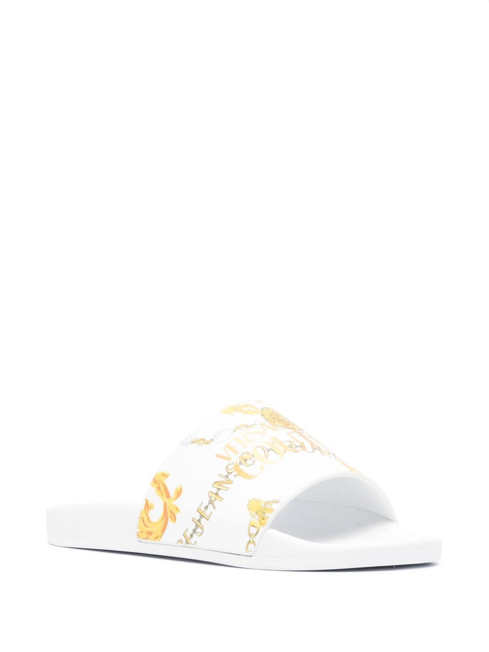 Versace Jeans Couture logo-print open-toe slides - Image 2