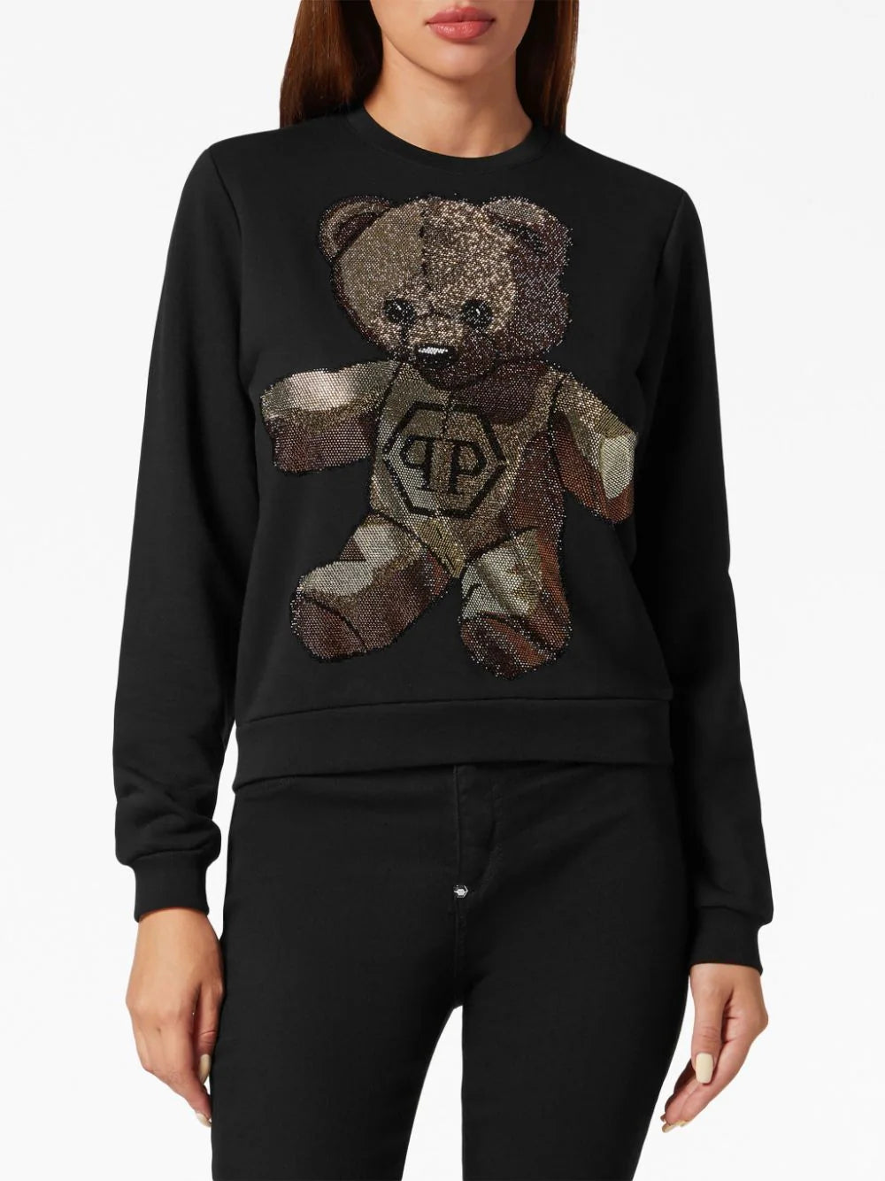 Philipp Plein Teddy Bear crystal-embellished sweatshirt - Image 3