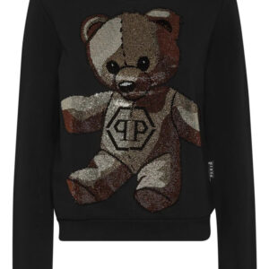 Philipp Plein Teddy Bear crystal-embellished sweatshirt
