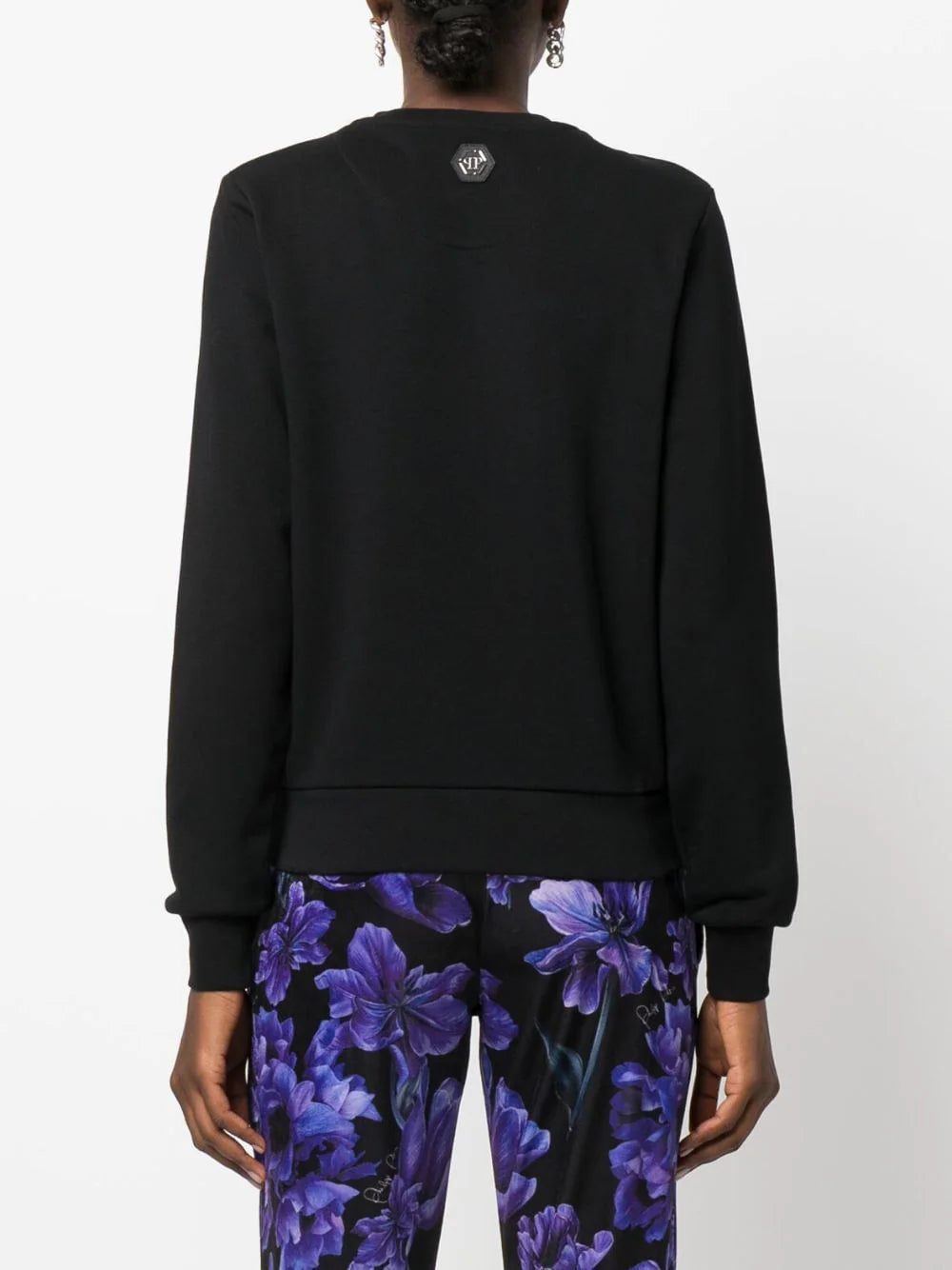 Philipp Plein LS Crystal logo-appliqué T-shirt - Image 4