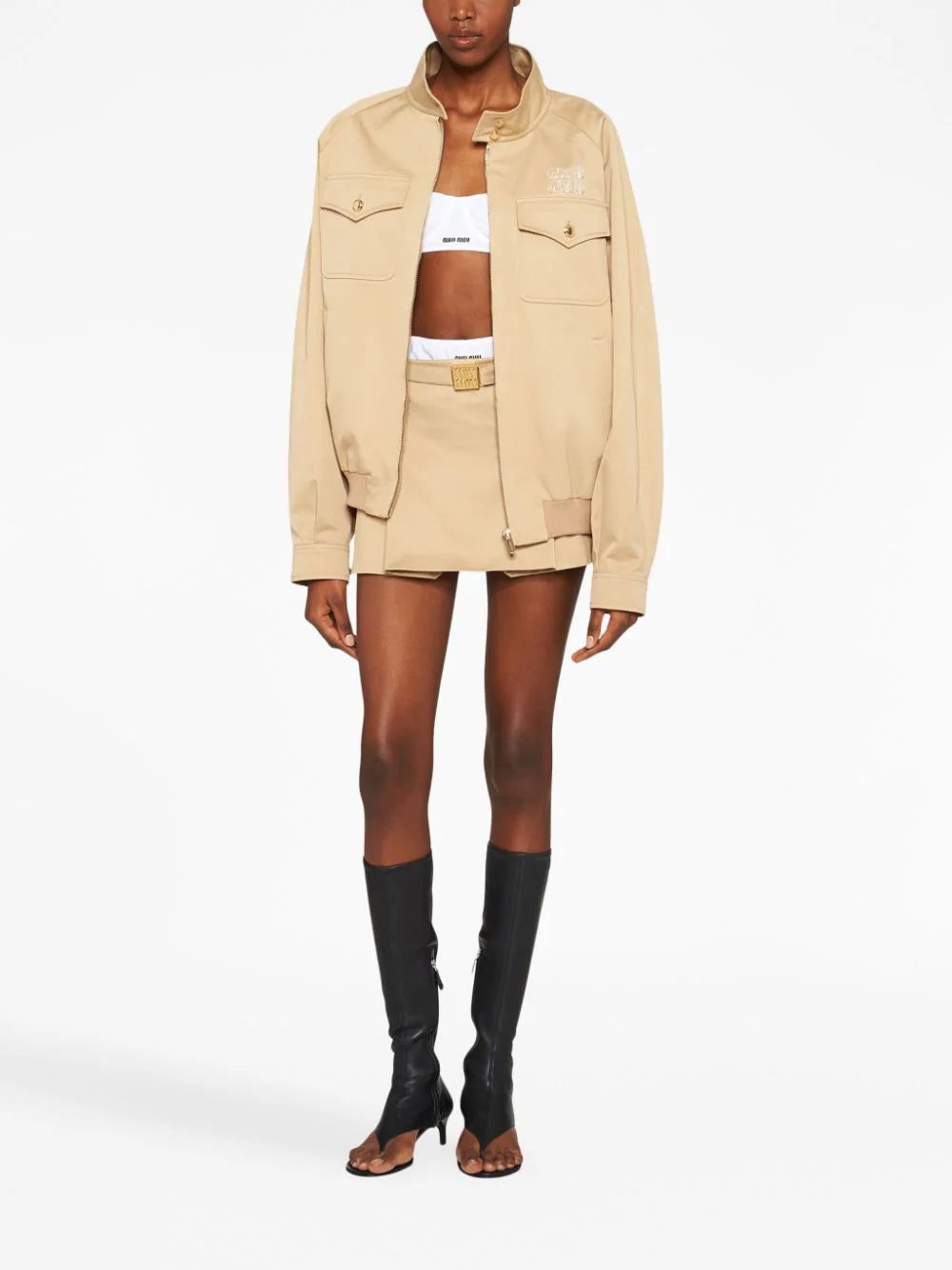 Miu Miu belted chino miniskirt - Image 2