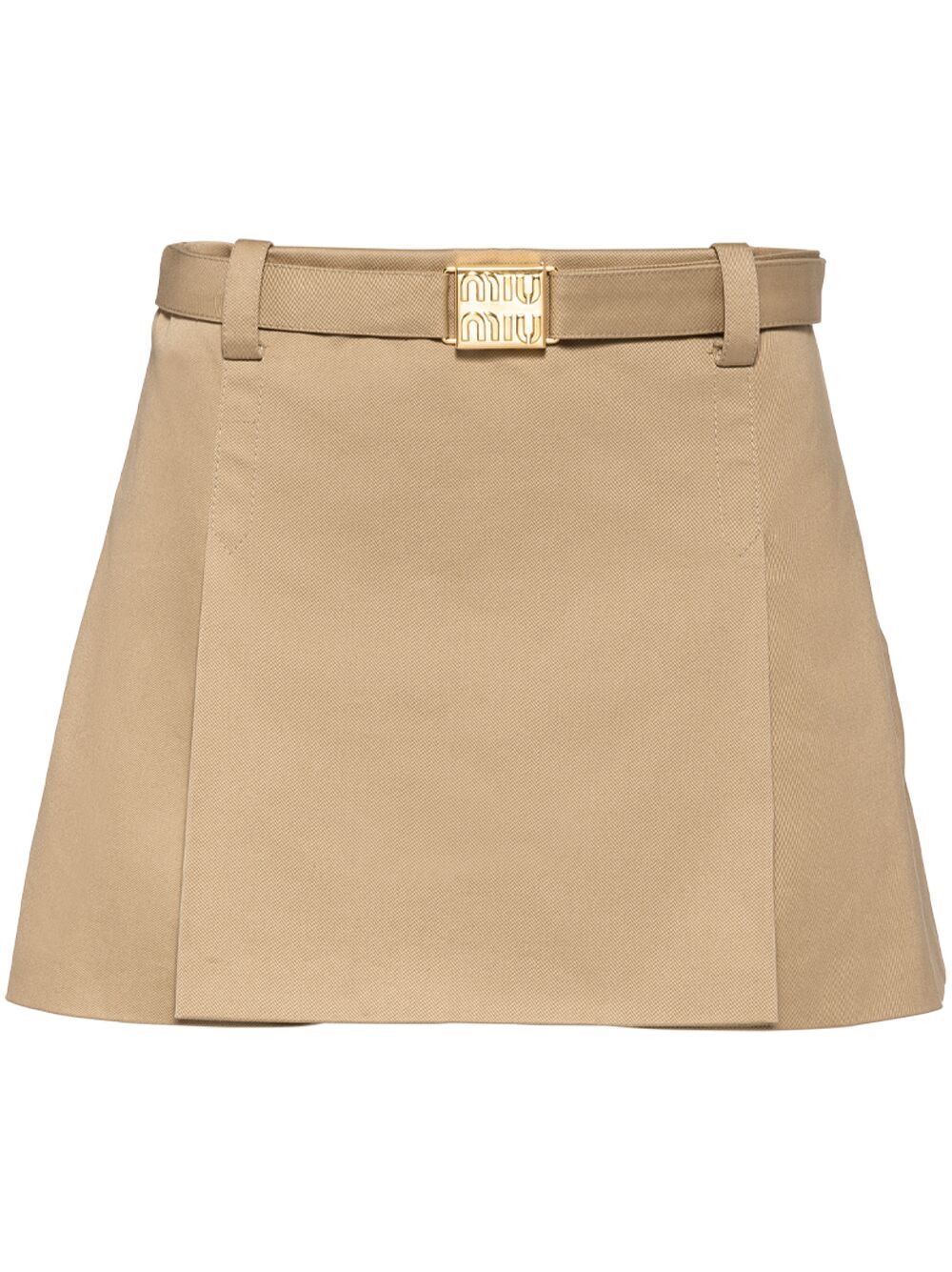 Miu Miu belted chino miniskirt