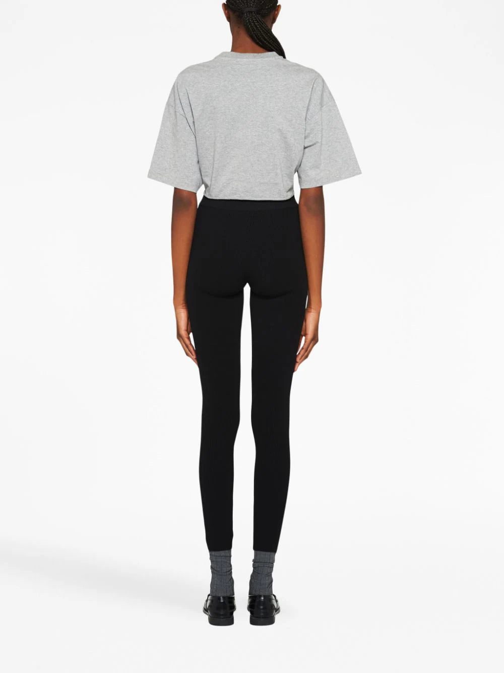 Miu Miu logo-print cropped cotton T-shirt - Image 4