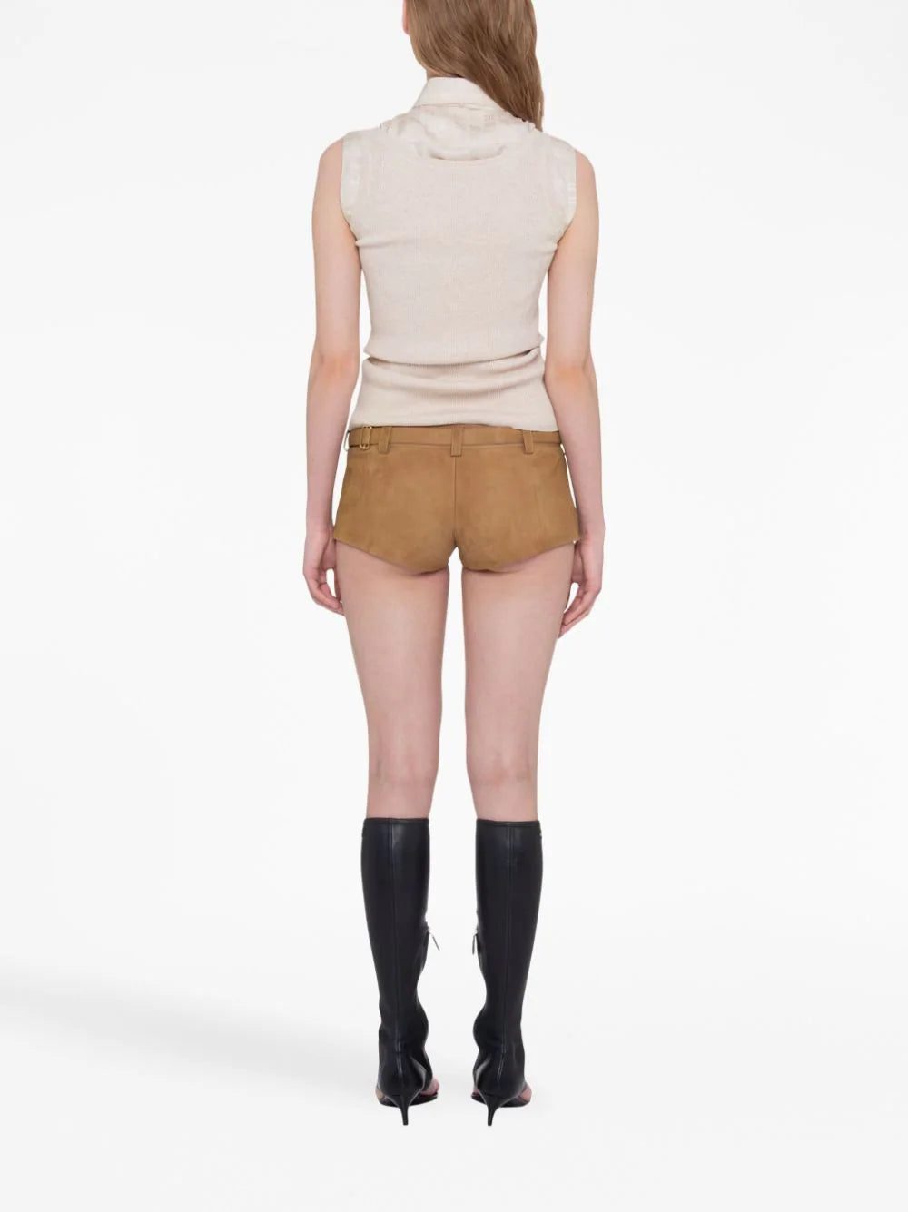 Miu Miu logo-embroidered cotton tank top - Image 4