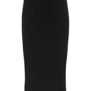 Miu Miu  embroidered-logo pencil skirt