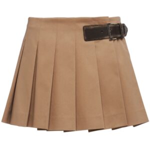 Prada  pleated gabardine miniskirt