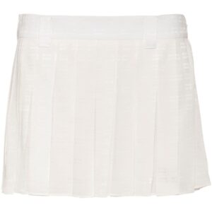 Miu Miu pleated logo-jacquard miniskirt