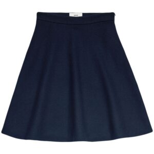 AMI Paris  viring-wool blend A-line skirt