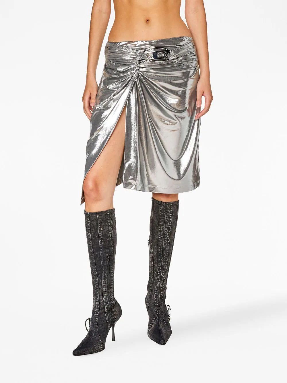 Diesel O-Melt asymmetric draped skirt - Image 3