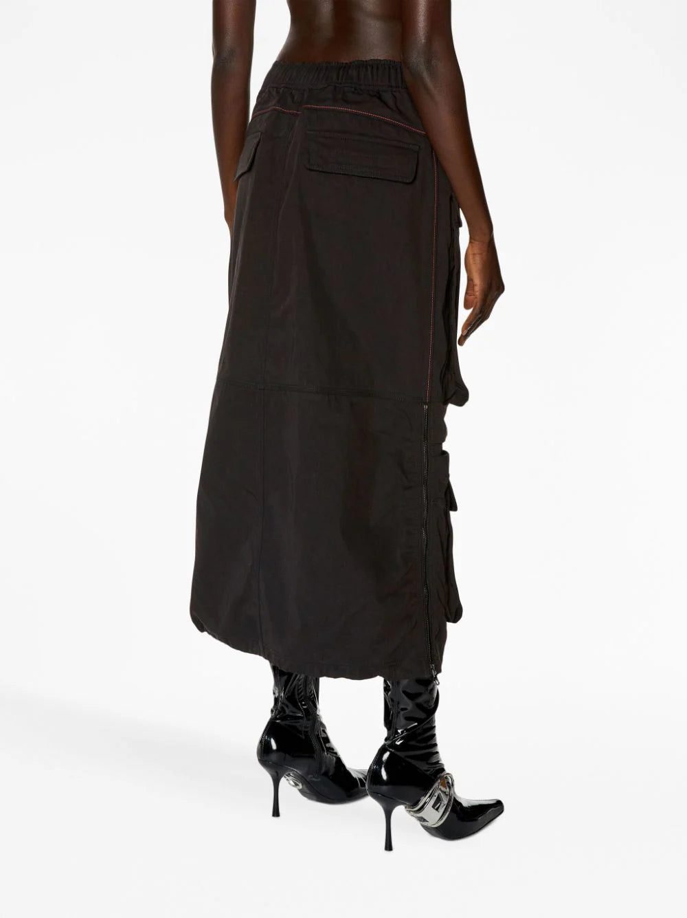 Diesel O-Mirt cargo-pocket elasticated midi skirt - Image 4