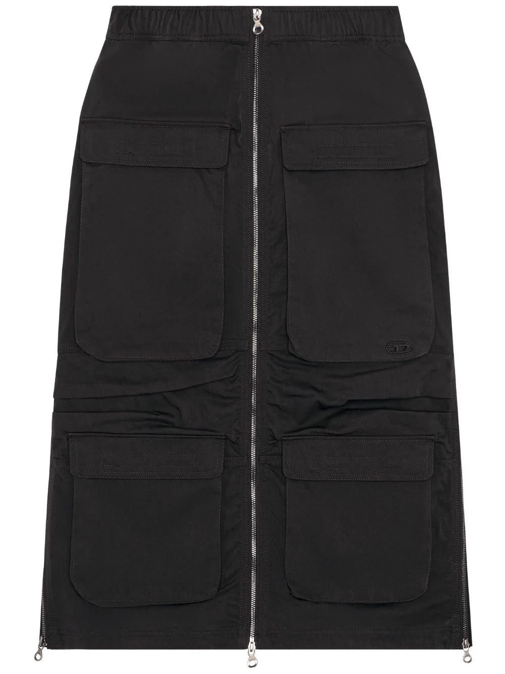 Diesel O-Mirt cargo-pocket elasticated midi skirt