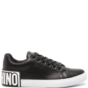 Moschino logo-embossed leather sneakers