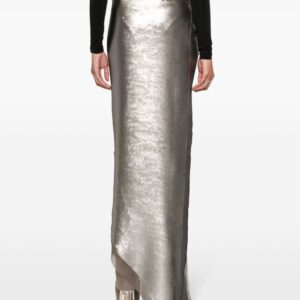 Rick Owens sequinned side-slit skirt