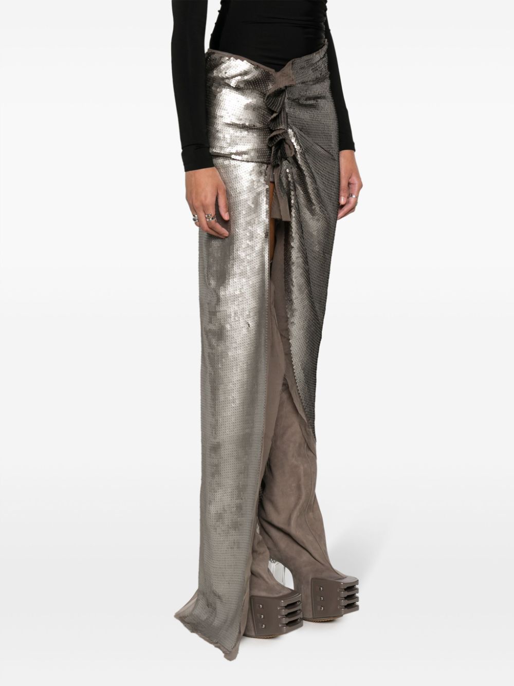 Rick Owens sequinned side-slit skirt - Image 3