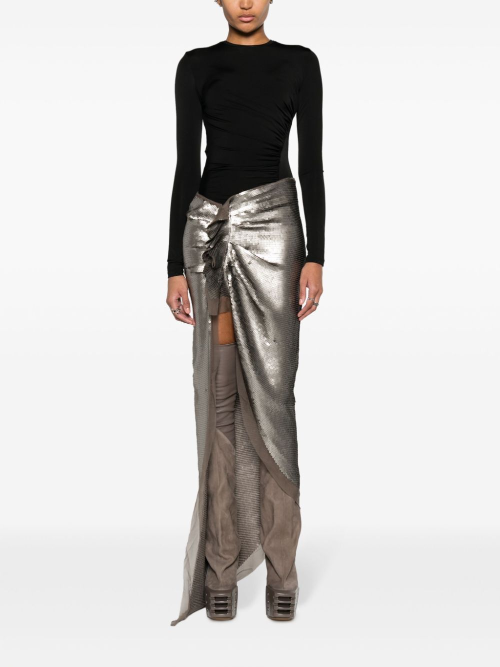 Rick Owens sequinned side-slit skirt - Image 2