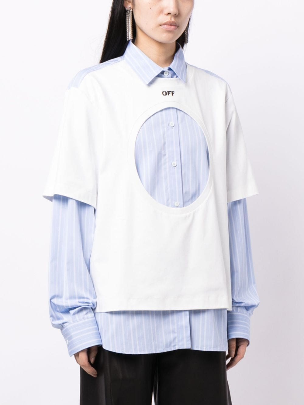 Off-White Meteor layered cotton shirt - Image 3
