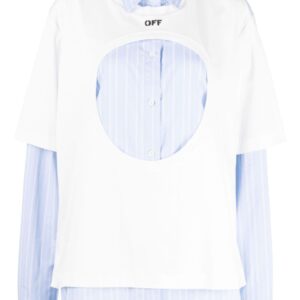 Off-White Meteor layered cotton shirt