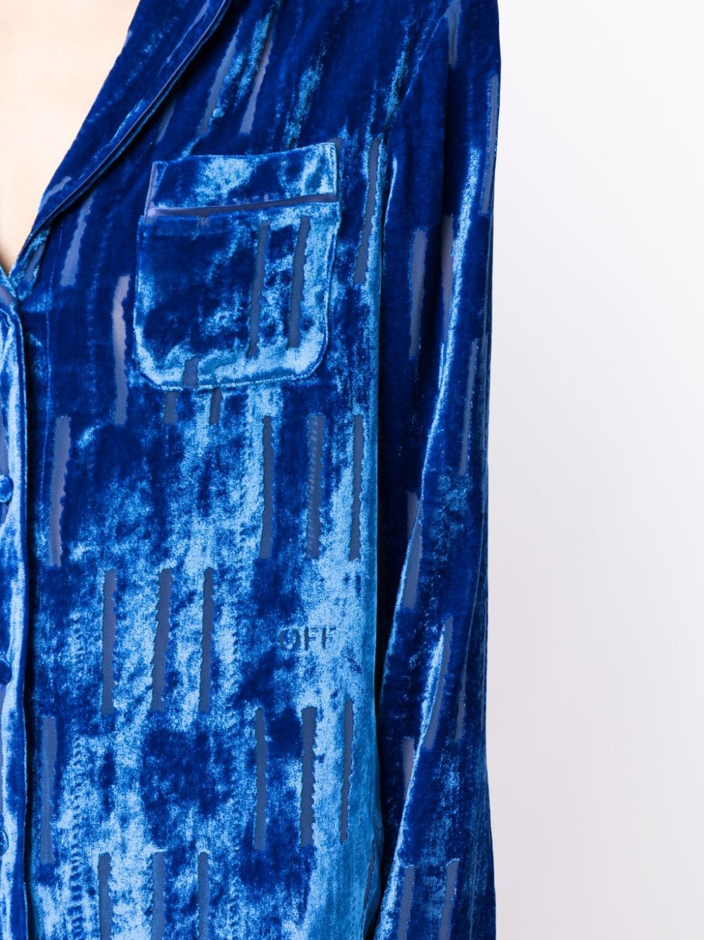 Off-White Shibori velvet shirt - Image 5